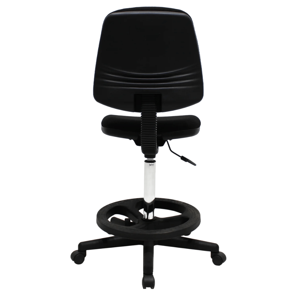 SILLA KINGSTRONG CAJERO KIT Silla Alta Cajero | Silla Alta Oficina Area Trabajo | Altura Ajustable | Base Rodajas | Asiento Tapizado | Interior - Silla Alta Cajero - Mundo In - NOGAL BEAT -