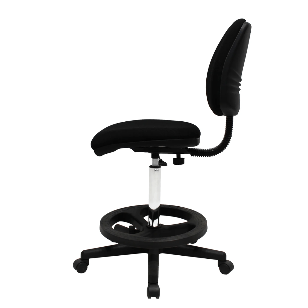 SILLA KINGSTRONG CAJERO KIT Silla Alta Cajero | Silla Alta Oficina Area Trabajo | Altura Ajustable | Base Rodajas | Asiento Tapizado | Interior - Silla Alta Cajero - Mundo In - NOGAL BEAT -