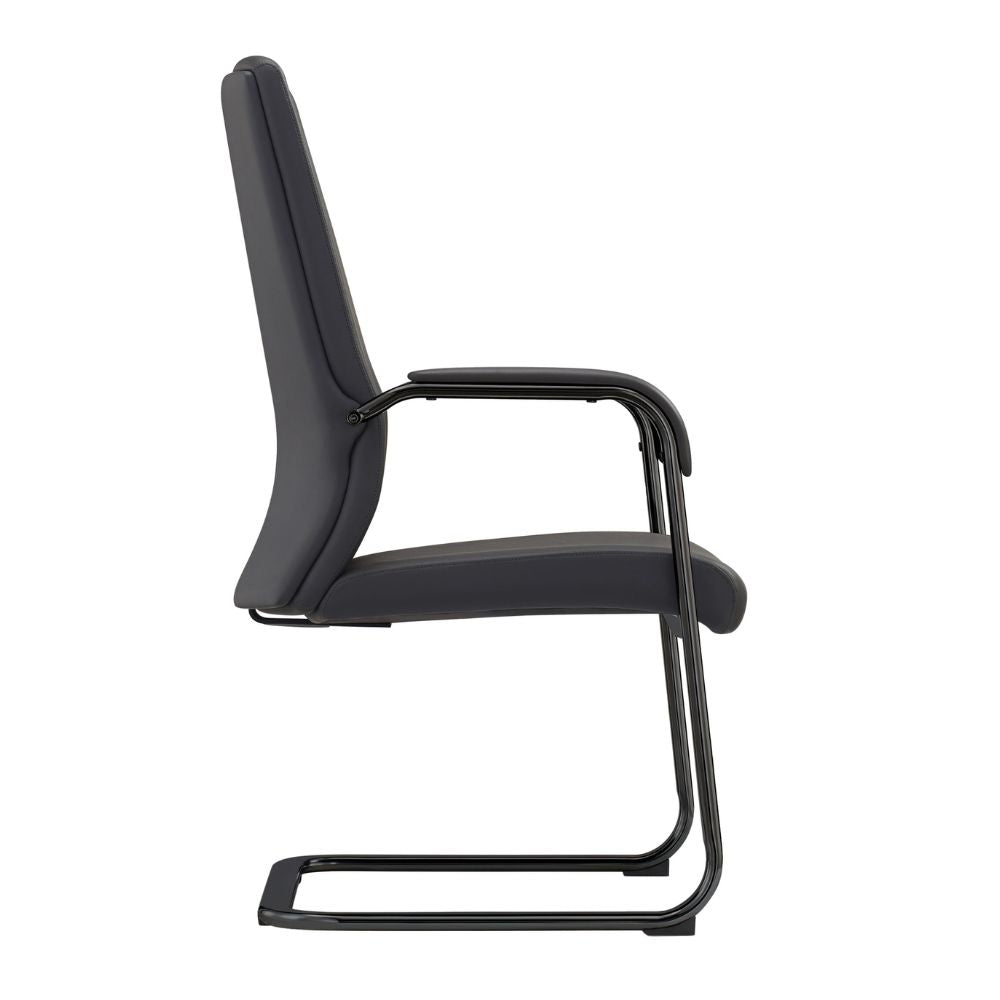 SILLA NOGAL BEAT E-10203G | Silla Directiva | Asiento Hule Espuma | Descanzabrazos Polipropileno | Tapiz Vinipiel Soft | Base Metálica | Interior - E-10203G - GERSA - NOGAL BEAT - Silla para oficina