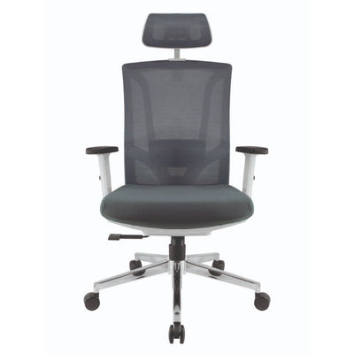 SILLA NOGAL BEAT E-11701 | Silla Gerencial | Asiento Poliuretano | Respaldo Polipropileno | Descansabrazos Ajustables | Base Metal | Tapiz Malla | Cabecera Ajustable | Interior - E-11701 - GERSA - NOGAL BEAT - Sillas para oficina