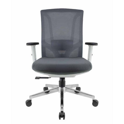 SILLA NOGAL BEAT E-11702 | Silla Gerencia | Asiento Respaldo Cabecera Polipropileno | Descansabrazos ajustable | Base Metal | Tapiz Malla | Asiento Tela | Interior - E-11702 - GERSA - NOGAL BEAT - Sillas para oficina