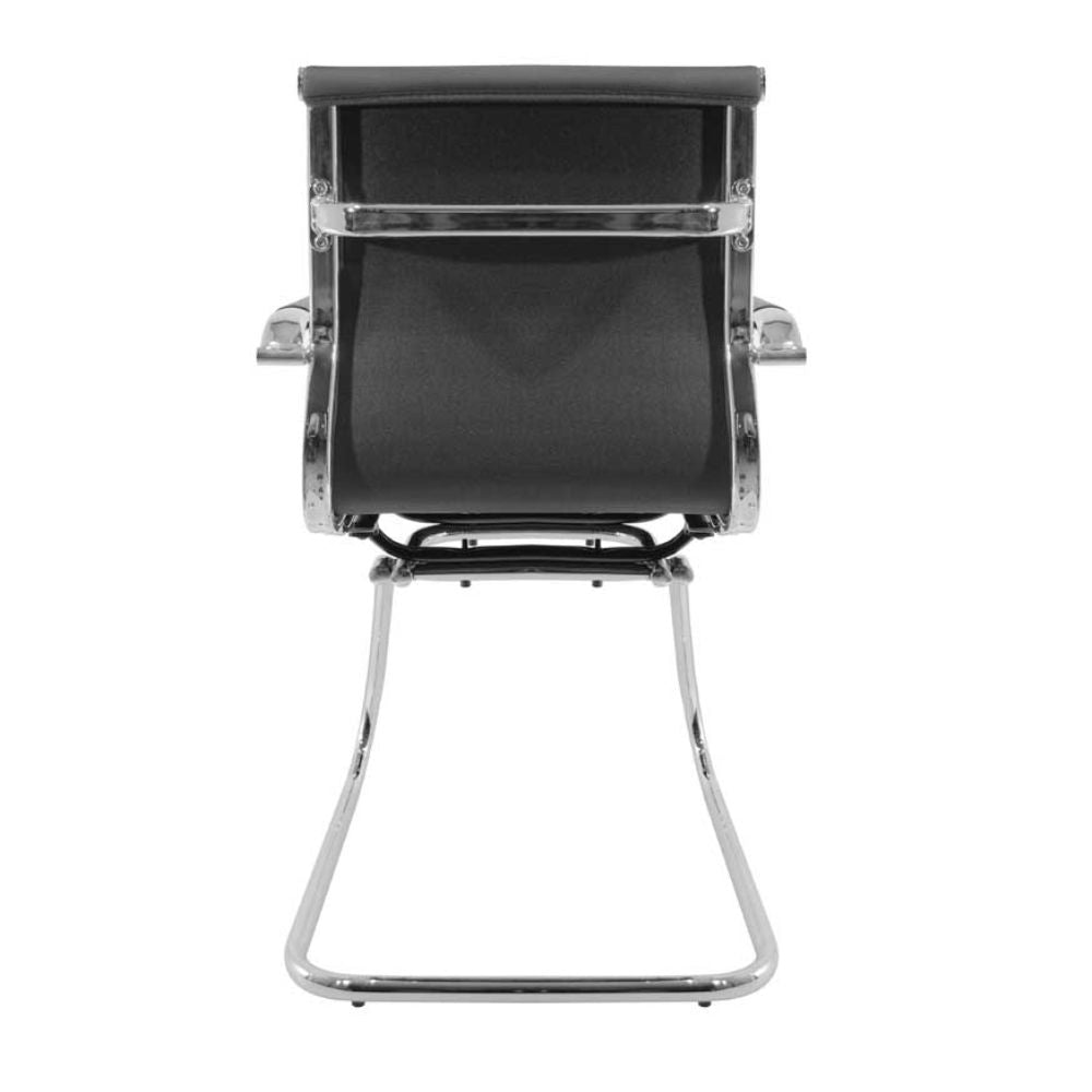 SILLA NOGAL BEAT E-3003 | Silla Directiva | Asiento Respaldo Hule Espuma | Descansabrazos Metal Vinipiel | Base Trineo | Tapiz Vinipiel | Estructura Metal | Interior - E-3003 - GERSA - NOGAL BEAT - Sillas para oficina