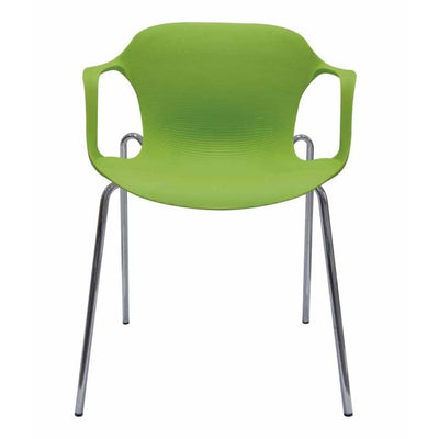 SILLA NOGAL BEAT E-33001 | Silla Ocasional para Cafetería Decorativa | Polipropileno | Estructura Metálica | Interior - E-33001 - GERSA - NOGAL BEAT - Sillas