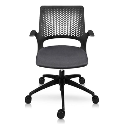 SILLA NOGAL BEAT MEDELLIN NEGRO | Silla Ocasional para Oficina | Base Nylon | Polipropileno | Tapizado Tela Mesh | Interior - MEDELLIN NEGRO - MOBILIARIO EN MOVIMIENTO - NOGAL BEAT - Sillas