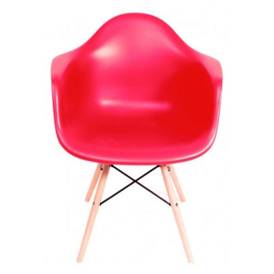 SILLA NOGAL BEAT SILLA BERLIN CON BRAZO P/MADERA | Silla Ocasional Casual Decorativa Vestíbulo | Base 4 Puntas | Madera | Polipropileno | Varios Colores | Interior - SILLA BERLIN CON BRAZO P/MADERA - MDO - NOGAL BEAT - Sillas