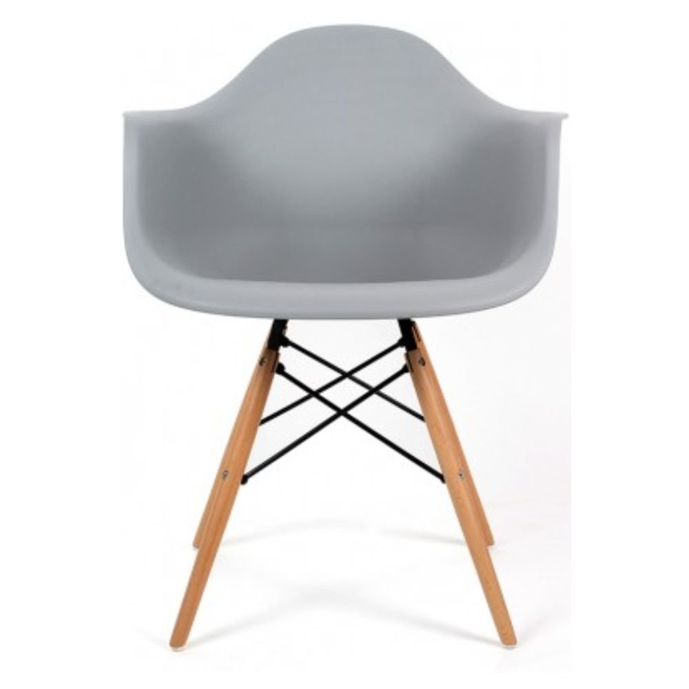 SILLA NOGAL BEAT SILLA BERLIN CON BRAZO P/MADERA | Silla Ocasional Casual Decorativa Vestíbulo | Base 4 Puntas | Madera | Polipropileno | Varios Colores | Interior - SILLA BERLIN CON BRAZO P/MADERA - MDO - NOGAL BEAT - Sillas