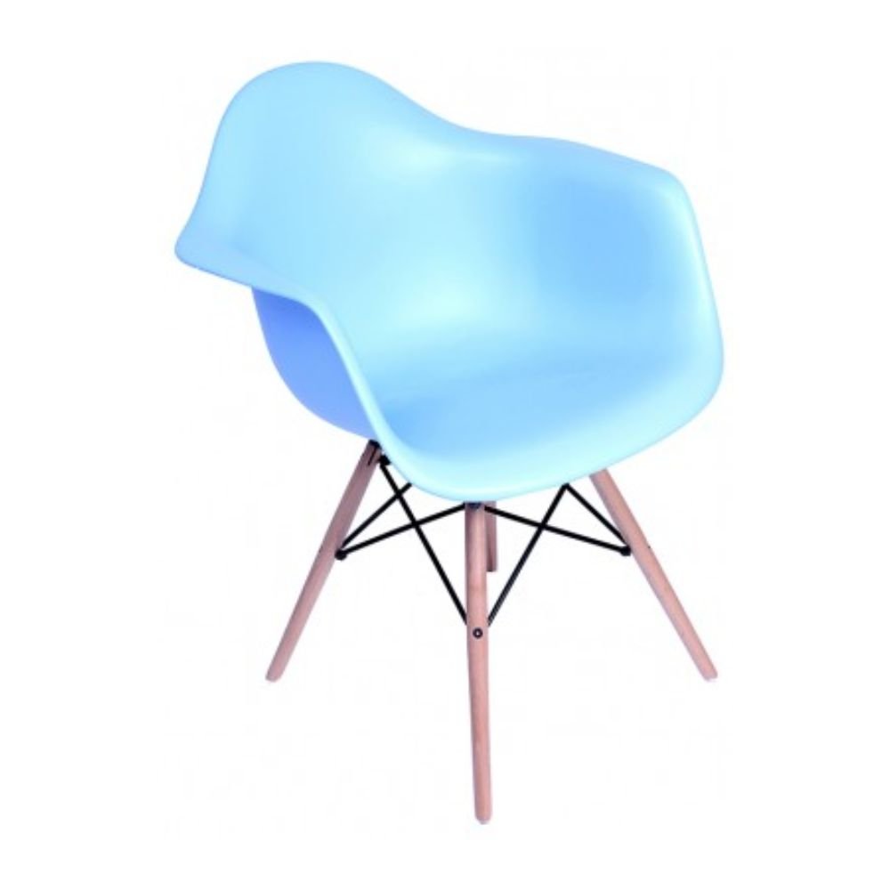 SILLA NOGAL BEAT SILLA BERLIN CON BRAZO P/MADERA | Silla Ocasional Casual Decorativa Vestíbulo | Base 4 Puntas | Madera | Polipropileno | Varios Colores | Interior - SILLA BERLIN CON BRAZO P/MADERA - MDO - NOGAL BEAT - Sillas