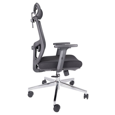 SILLA OFFIHO AIKO OHE - 705 NEGRO | Silla Operativa | Diseño Ergonómico | Respaldo Alto | Asiento Tapizado | Respaldo en Malla | Interior | Oficina Despacho Hogar - OHE - 705negro - OFFIHO - NOGAL BEAT - Sillas