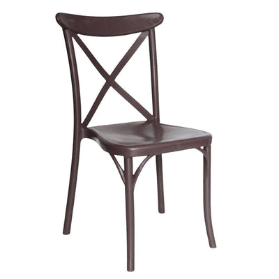 SILLA OFFIHO OHV-117 | Silla para Restaurante Cafetería | Resistente Rayos UV | Varios Colores | Polipropileno | Interior + Exterior - OHV-117 - OFFIHO - NOGAL BEAT - Sillas