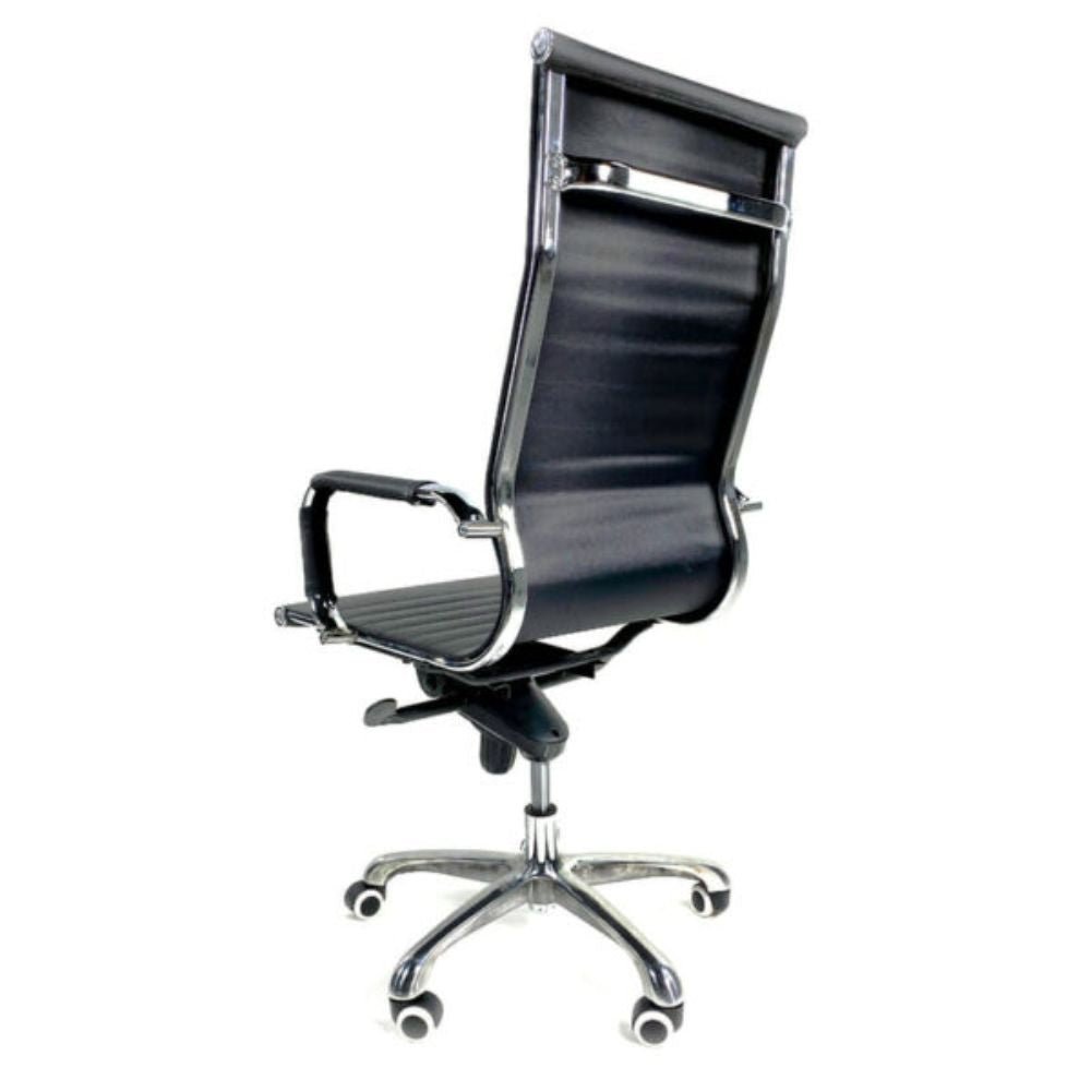 SILLA OFIK 346 VISTA 1001H | Silla Ejecutiva para Oficina | Base Aluminio | Vinipiel | Interior - 346 - OFIK - NOGAL BEAT -