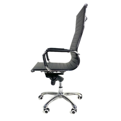 SILLA OFIK 346 VISTA 1001H | Silla Ejecutiva para Oficina | Base Aluminio | Vinipiel | Interior - 346 - OFIK - NOGAL BEAT -