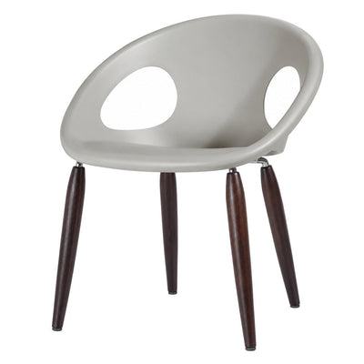 Silla Para Cafetería Reciclable - LABENZE NATURAL DROP 155-15550 - Dovegray - Patas de Madera - 155-15550-ESP - Labenze - NOGAL BEAT - Silla Comercial Interior