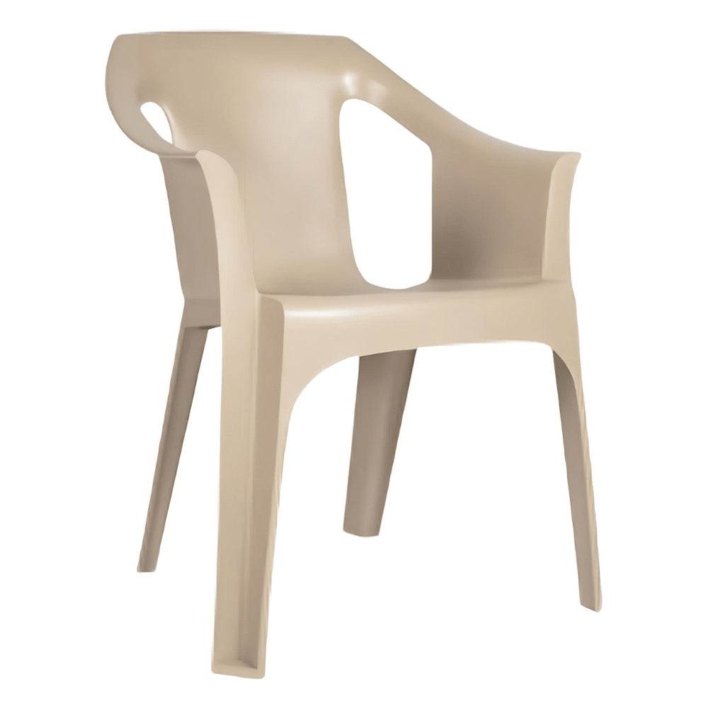 Silla para Cafetería y Comedor al Aire Libre Texturizado - RESOL COOL RECYCLED - Varios Colores - 4 Puntas Apilable y Tacos Anti Deslizantes con Protección UV