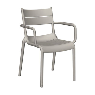 Silla para Jardín y Terraza Resistente a Rayos UV - OFFIHO NAPLES OHV - 7220A - Con Brazos - Varios Colores - Asiento y Respaldo en Polipropileno para Ambiente Salino - OHV - 7220A - OFFIHO - NOGAL BEAT - Sillas