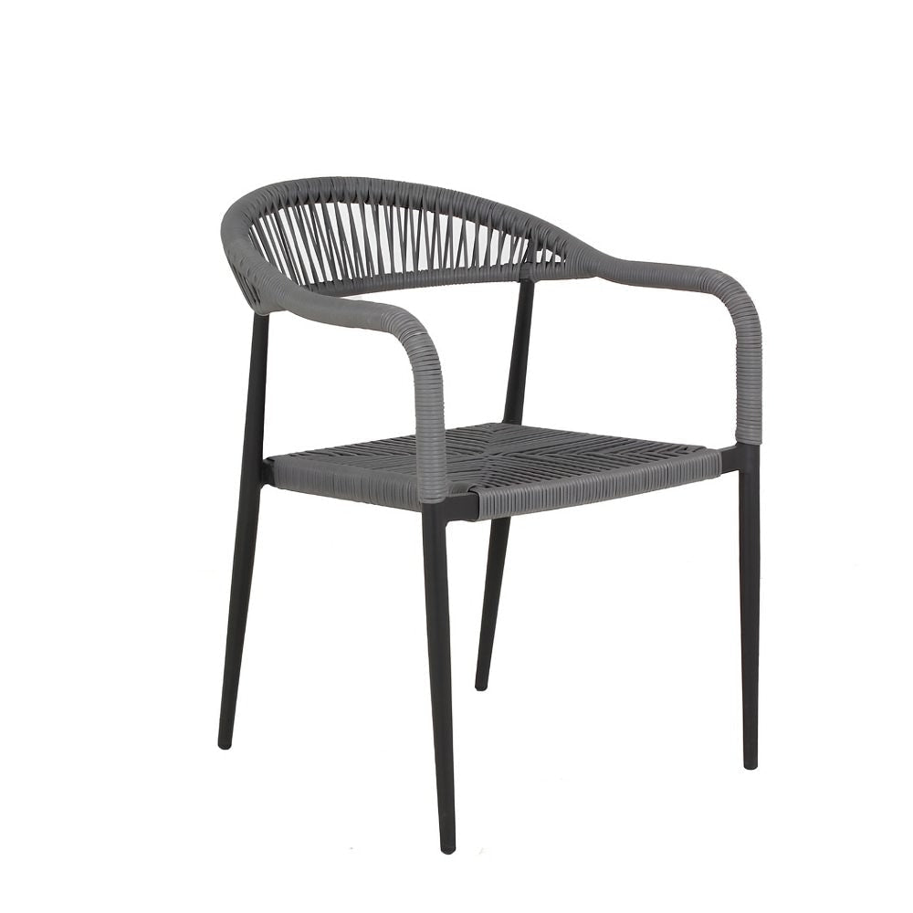 Silla para Terraza - NOGAL BEAT HUATULCO - Varios Colores - Asiento y Respaldo Tejido en Fibra Sintetica - SILLA HUATULCO - MDO - NOGAL BEAT - Silla de Terraza