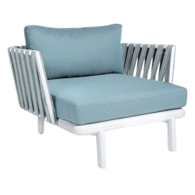 Sillón para Sala de Estar de 1 Plazas - RESOL ANTHEA EASY CHAIR - Varios Colores - Respaldo Cinta Pasamanería Trenzada y Estructura Aluminio Sofás Sofá Sillones Sillón Diseño Ergonómico Oficinas Corporativas Restaurantes Hoteles Cafeterías Tiendas y Boutiques Salas de Espera Compatibilidad con el Espacio Comodidad Salas de Reuniones Centros de Atención al Cliente Salas de Exposiciones y Eventos Estaciones de Trabajo en Tiendas Minoristas Mobiliario Comercial Muebles Contract Sofás para Eventos Sillones Eleg