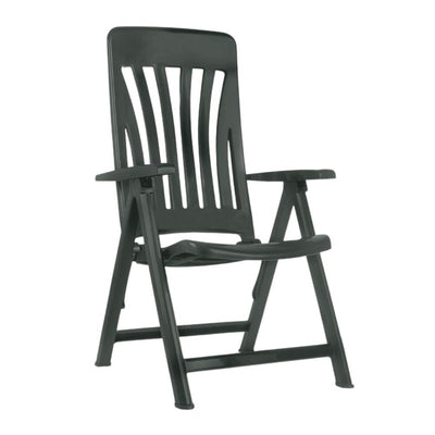 SILLA RESOL BLANES | Silla Ocasional Plegable para Terraza | con Brazos | Inyectado Polipropileno | Protección UV | Exterior - 03999 - Resol - NOGAL BEAT - silla