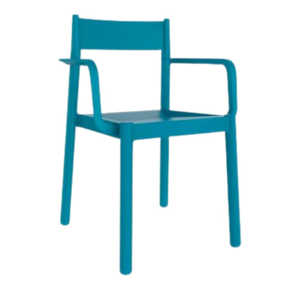 SILLA RESOL DANNA ARMCHAIR | Silla Ocasional para Cafetería Jardín | Inyectado PP | Protección UV | Interior + Exterior - 04525 - Resol - NOGAL BEAT - silla