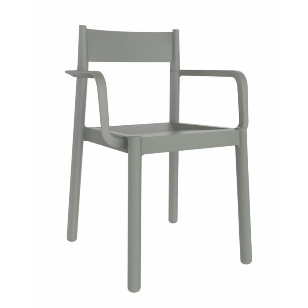 SILLA RESOL DANNA ARMCHAIR | Silla Ocasional para Cafetería Jardín | Inyectado PP | Protección UV | Interior + Exterior - 04523 - Resol - NOGAL BEAT - silla
