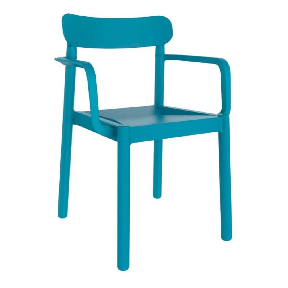 SILLA RESOL ELBA ARMCHAIR | Silla Ocasional para Cafetería Jardín | Inyectado PP | Protección UV | Interior + Exterior - 04499 - Resol - NOGAL BEAT - silla