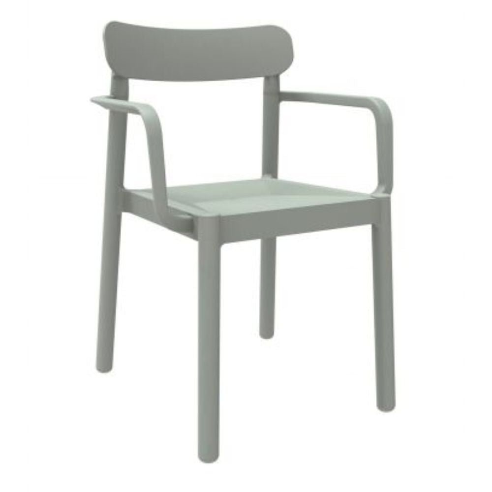 SILLA RESOL ELBA ARMCHAIR | Silla Ocasional para Cafetería Jardín | Inyectado PP | Protección UV | Interior + Exterior - 04499 - Resol - NOGAL BEAT - silla