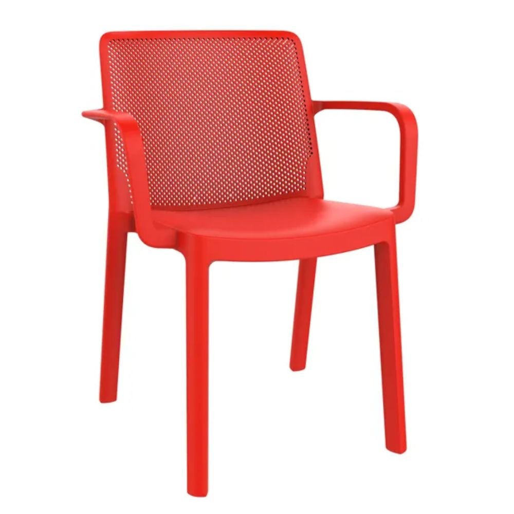 SILLA RESOL FRESH ARMCHAIR | Silla Ocasional para Cafetería Jardín | Inyectada en PP | Protección UV | Interior + Exterior - 03886 - Resol - NOGAL BEAT - silla