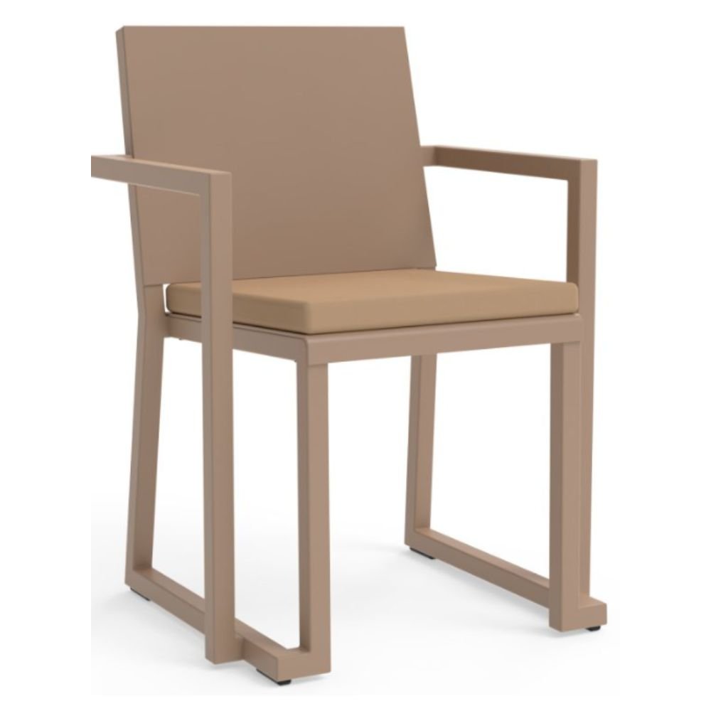 SILLA RESOL MILANO ARMCHAIR | Silla Ocasional para Sala de Estar | Estructura Aluminio Anodizado | Pintado | Secado Horno | Interior + Exterior - 04685 - Resol - NOGAL BEAT - Sillon