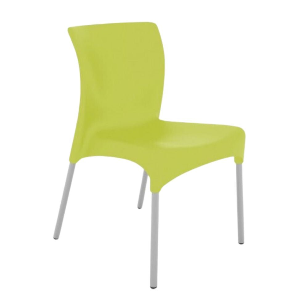 SILLA RESOL MOON | Silla Ocasional para Cafetería Jardín | Inyectado Polipropileno | Protección UV | Interior + Exterior - 03528 - Resol - NOGAL BEAT - silla