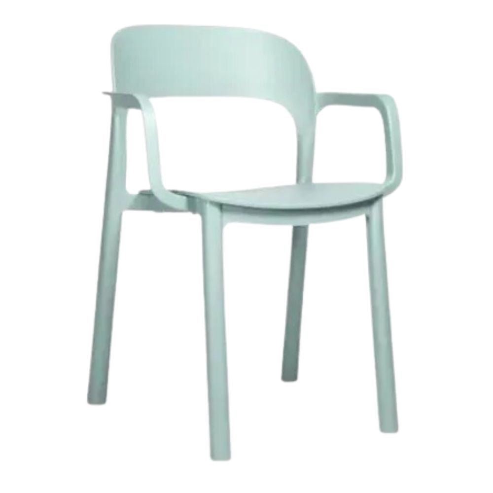 SILLA RESOL ONA ARMCHAIR RECYCLED | Silla Ocasional para Cafetería Jardín | Polipropileno | Reciclado y Reciclable | Protección UV | Interior + Exterior - 05566 - Resol - NOGAL BEAT - silla