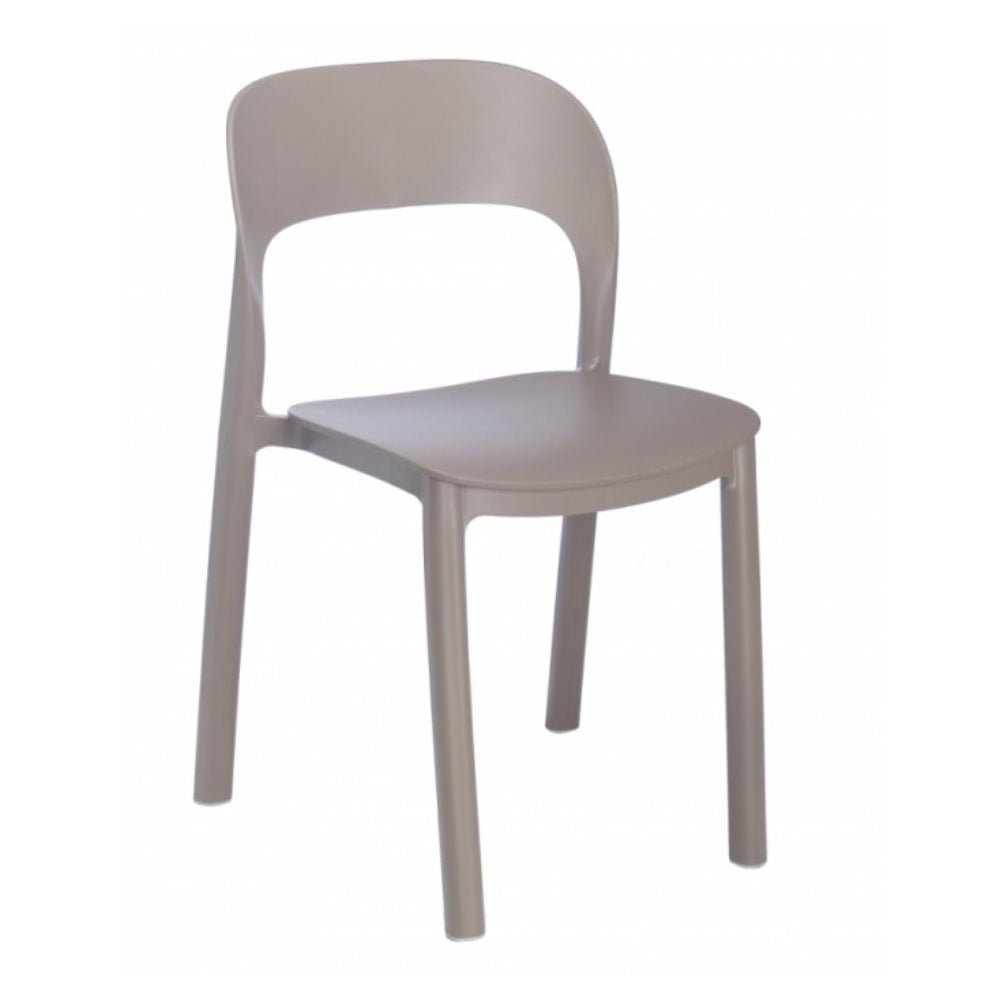 SILLA RESOL ONA | Silla Ocasional para Cafetería Jardín | Polipropileno | Protección UV | Interior + Exterior - 03709 - Resol - NOGAL BEAT - silla