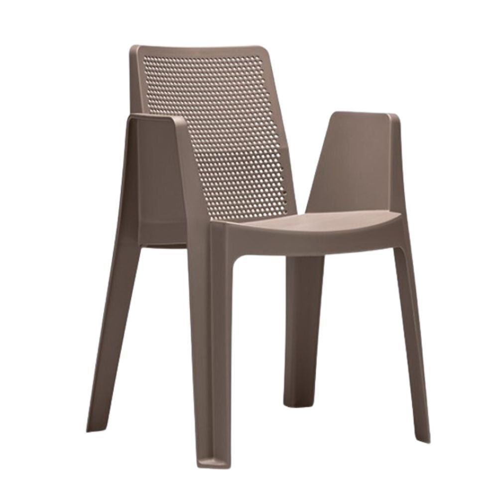 SILLA RESOL PLAY | Silla Ocasional para Cafetería Jardín | Inyectada en PP | Protección UV | Interior + Exterior - 04902 - Resol - NOGAL BEAT - silla