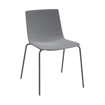 SILLA RESOL SKIN 4 PATAS FULLY UPHOLSTERED | Silla Ocasional para Comedor | Inyectado en Polipropileno | Tapizado Patas Acero Pintado | Interior - 85936 + CSE13 - Resol - NOGAL BEAT - silla