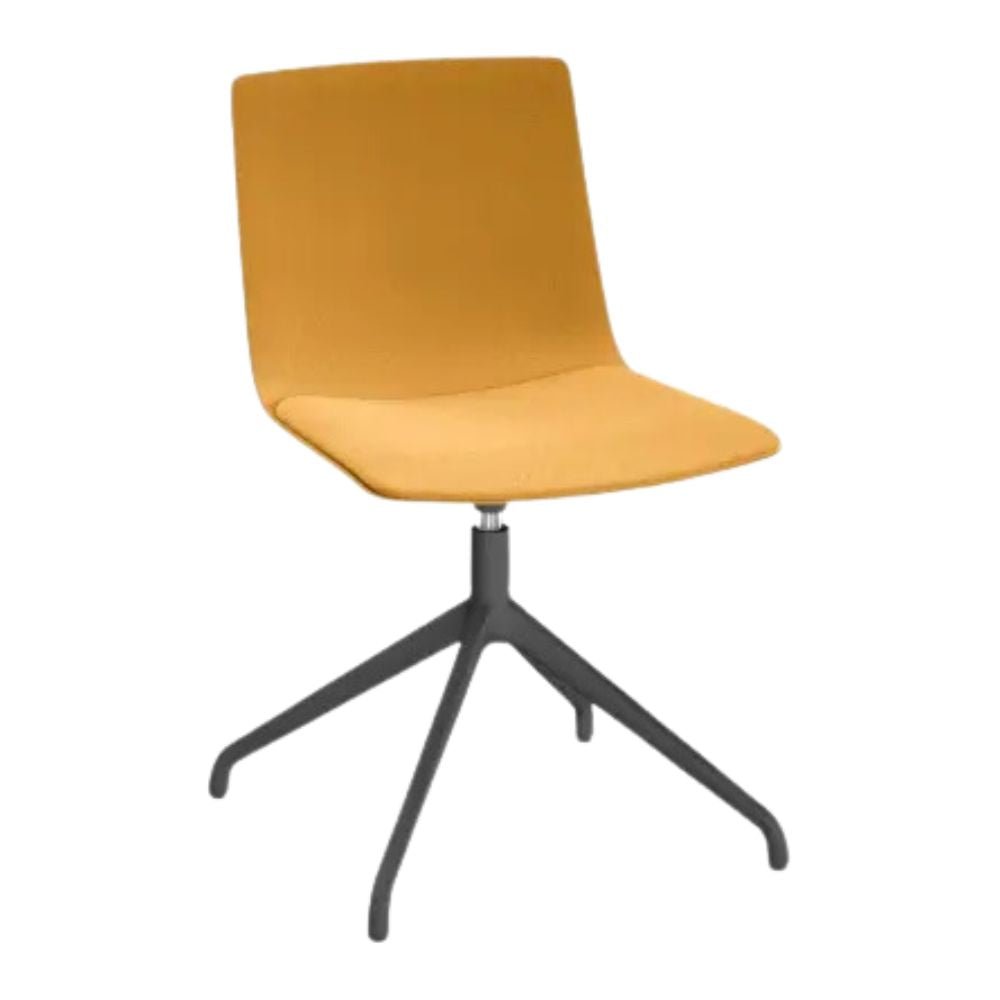 SILLA RESOL SKIN ARAÑA GIRATORIA FULLY UPHOLSTERED | Silla Secretarial para Oficina | Inyectado en Polipropileno | Tapizado Estructura Aluminio | Interior - 85957 + 62057 - Resol - NOGAL BEAT - Sillas de oficina