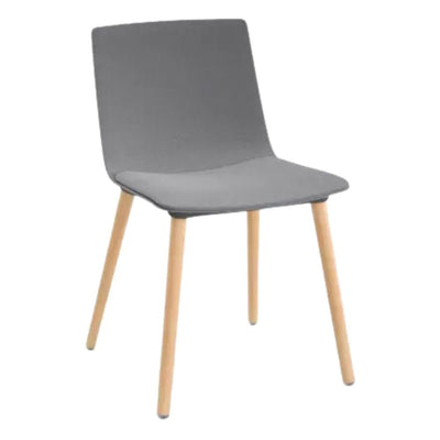 SILLA RESOL SKIN MADERA FULLY UPHOLSTERED | Silla Ocasional para Comedor | Inyectado en Polipropileno | Tapizado Patas Madera | Interior - 85967 + CSE13 - Resol - NOGAL BEAT - silla