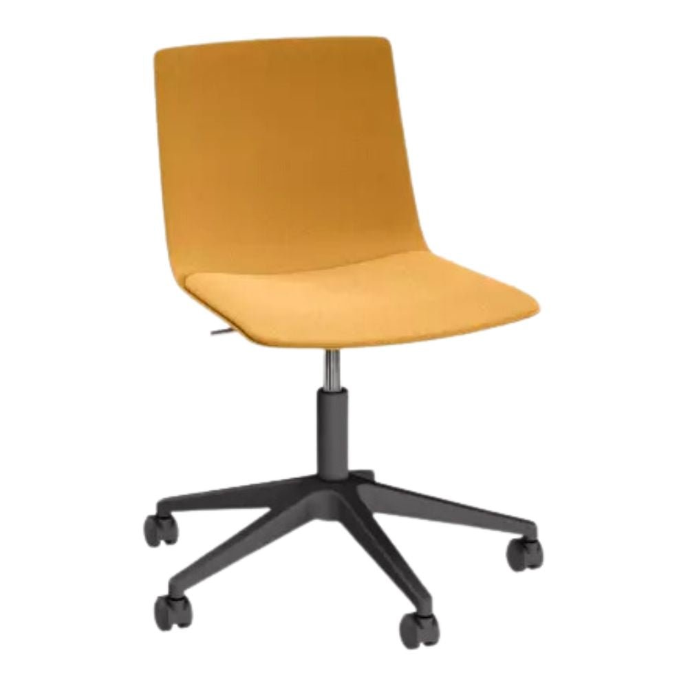 SILLA RESOL SKIN RUEDAS FULLY UPHOLSTERED | Silla Secretarial para Oficina | Inyectado en Polipropileno | Tapizado Estructura con Ruedas | Interior - 85962 + 62057 - Resol - NOGAL BEAT - Sillas de oficina