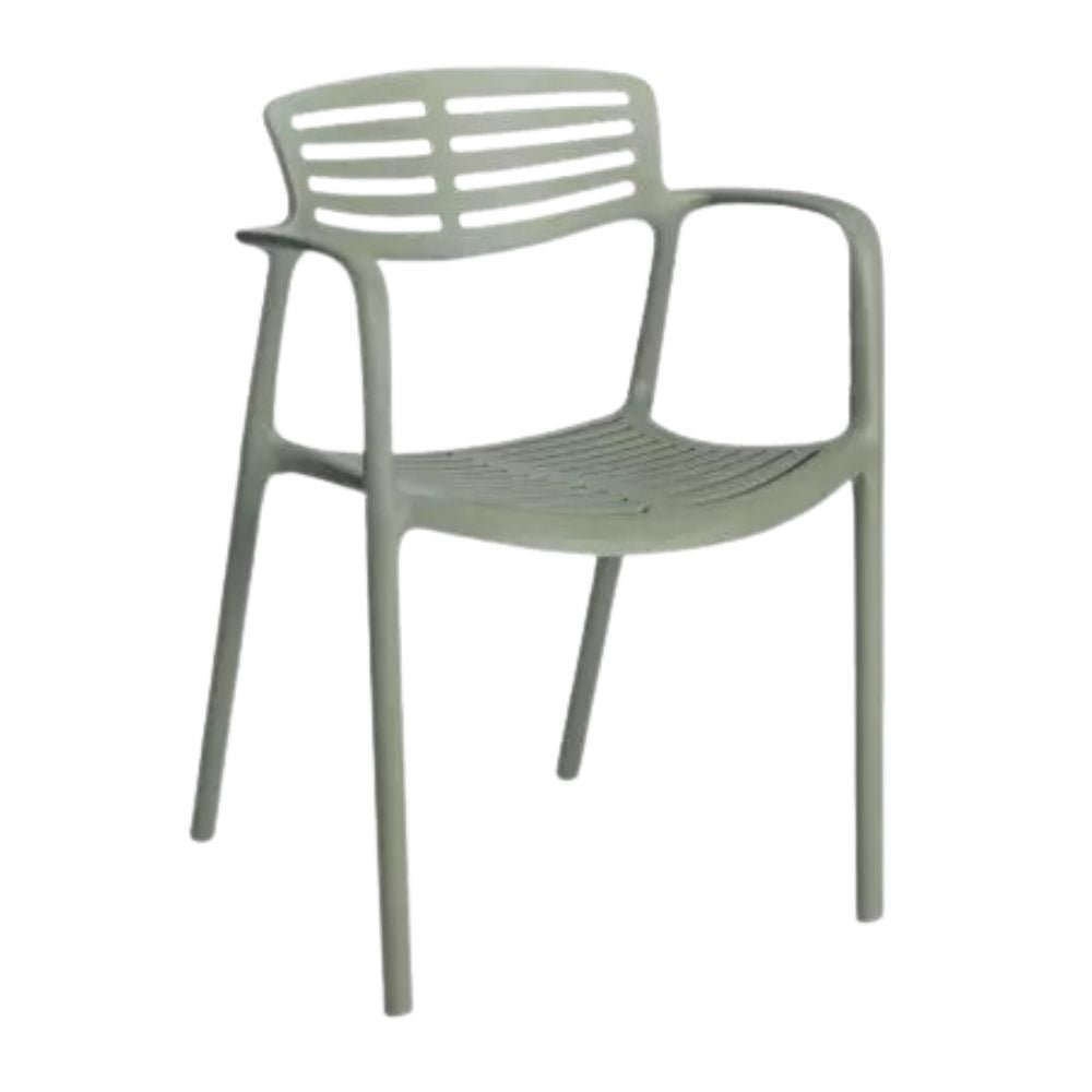 SILLA RESOL TOLEDO AIRE | Silla Ocasional | Fibra Vidrio | Polipropileno | Apilable |Brazos | Interior + Exterior - 03854 - Resol - NOGAL BEAT - Sillas