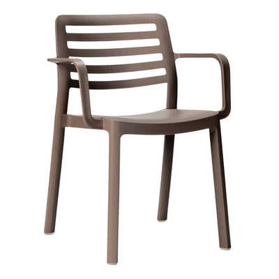 SILLA RESOL WIND ARMCHAIR RECYCLED | Silla Ocasional para Cafetería Jardín | Polipropileno | Reciclado y Reciclable | Protección UV | Interior + Exterior - 05708 - Resol - NOGAL BEAT - silla