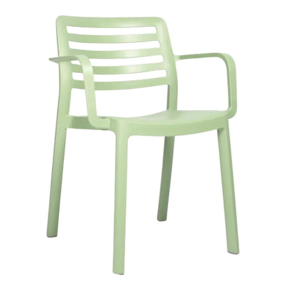 SILLA RESOL WIND ARMCHAIR RECYCLED | Silla Ocasional para Cafetería Jardín | Polipropileno | Reciclado y Reciclable | Protección UV | Interior + Exterior - 05709 - Resol - NOGAL BEAT - silla