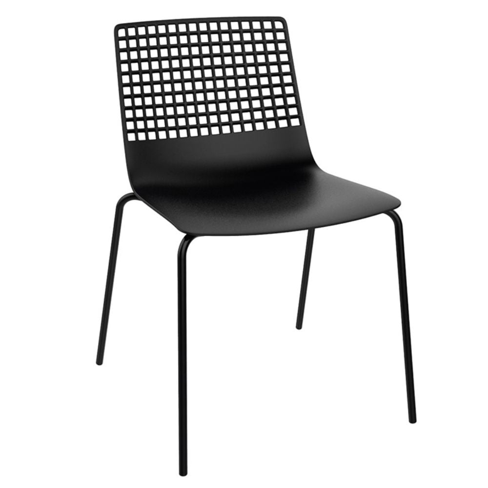 SILLA RESOL WIRE 4 PATAS | Silla Ocasional | Carcasa Fibra Vidrio | Estructura Acero | Apilable | Interior - 04196 - Resol - NOGAL BEAT - Sillas