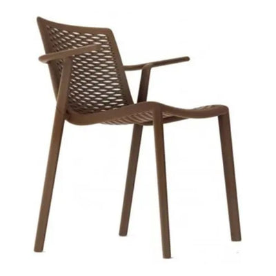 SILLA RESOLl NETKAT ARMCHAIR | Silla Ocasional | Fibra Vidrio | Polipropileno | Apilable | Protección UV | Brazos | Interior + Exterior - 01133 - Resol - NOGAL BEAT - Sillas