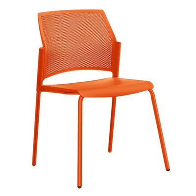 Silla Respaldo Perforado - LABENZE REPLAY 106 - 00660 - NJA - Naranja - Patas Tubular Naranja y Apilable - 106-00660-NJA - Labenze - NOGAL BEAT - Sillas