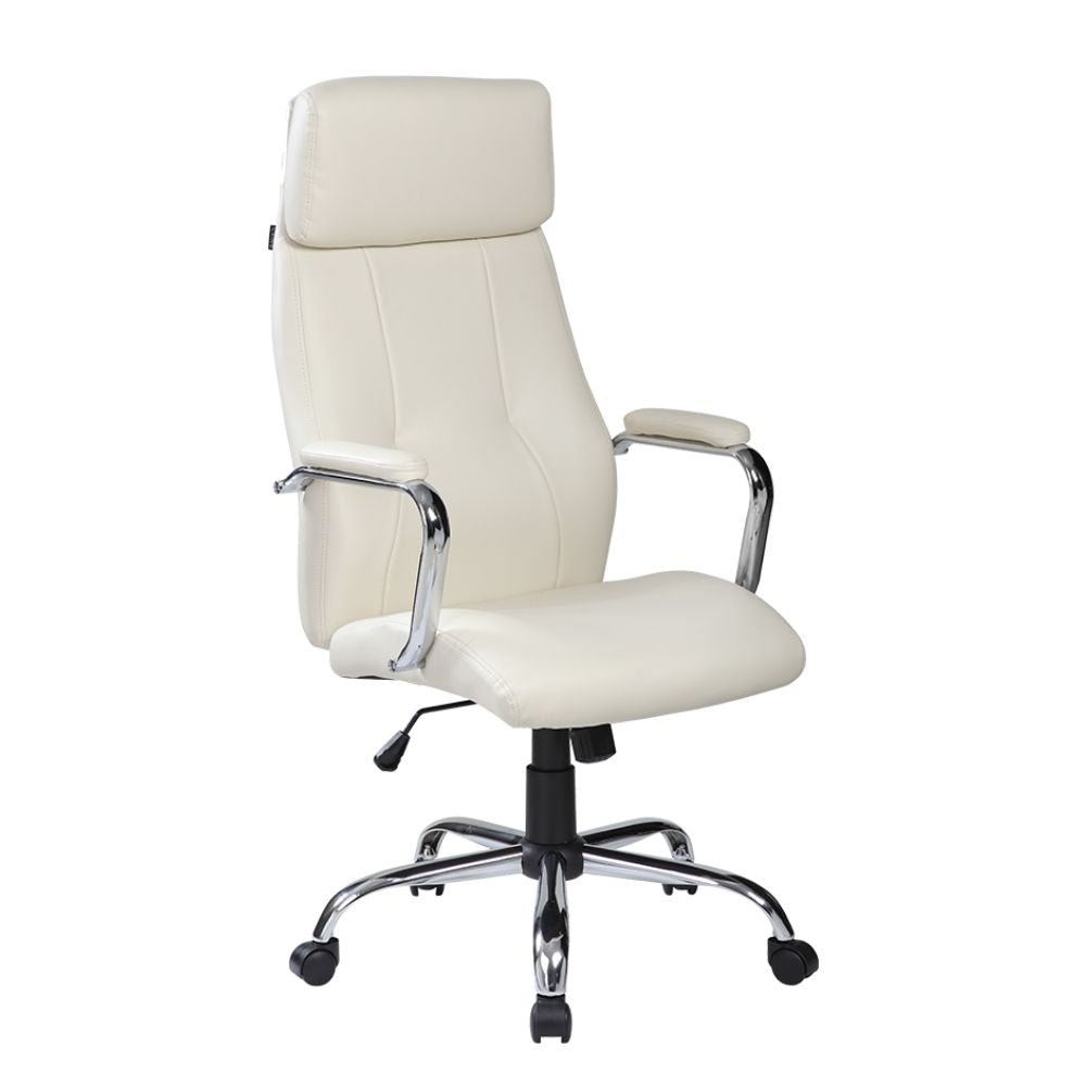 SILLAS NOGAL BEAT E - 500 | Silla Ejecutiva | Unibloque Madera | Tapiz Vinil | Brazos Fijos Cromo | Altura Ajustable | Reclinable | Base Estrella 5 Puntas | Interior - ALB E - 500 - ALBAR - NOGAL BEAT - Sillas de oficina