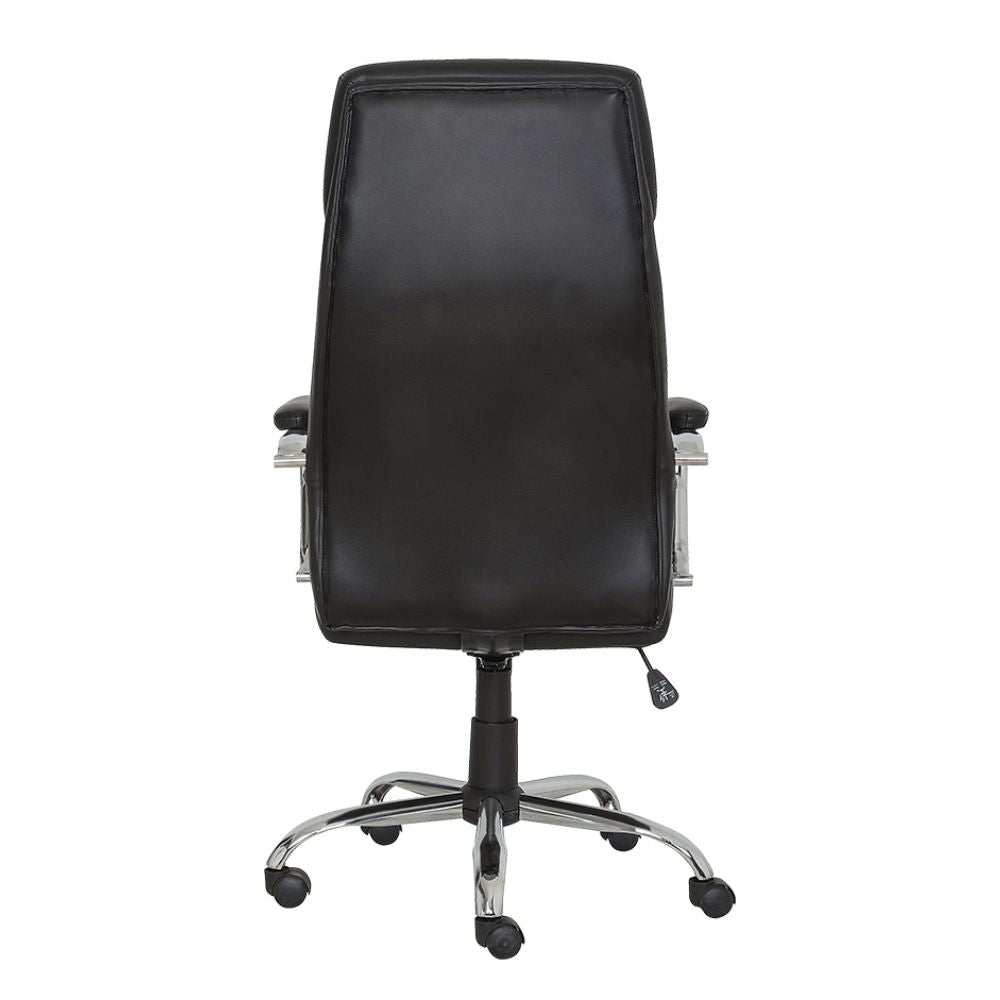 SILLAS NOGAL BEAT E - 500 | Silla Ejecutiva | Unibloque Madera | Tapiz Vinil | Brazos Fijos Cromo | Altura Ajustable | Reclinable | Base Estrella 5 Puntas | Interior - ALB E - 500 - ALBAR - NOGAL BEAT - Sillas de oficina