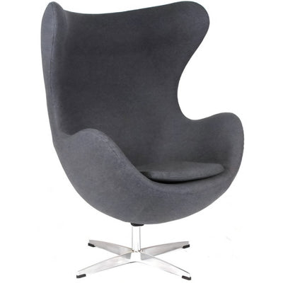 Sillón Contemporáneo para Lounge - NOGAL BEAT EGG - Varios Colores - Asiento y Respaldo Tapizados - SILLON EGG EN TELA - MDO - NOGAL BEAT - Sillón Ocasional