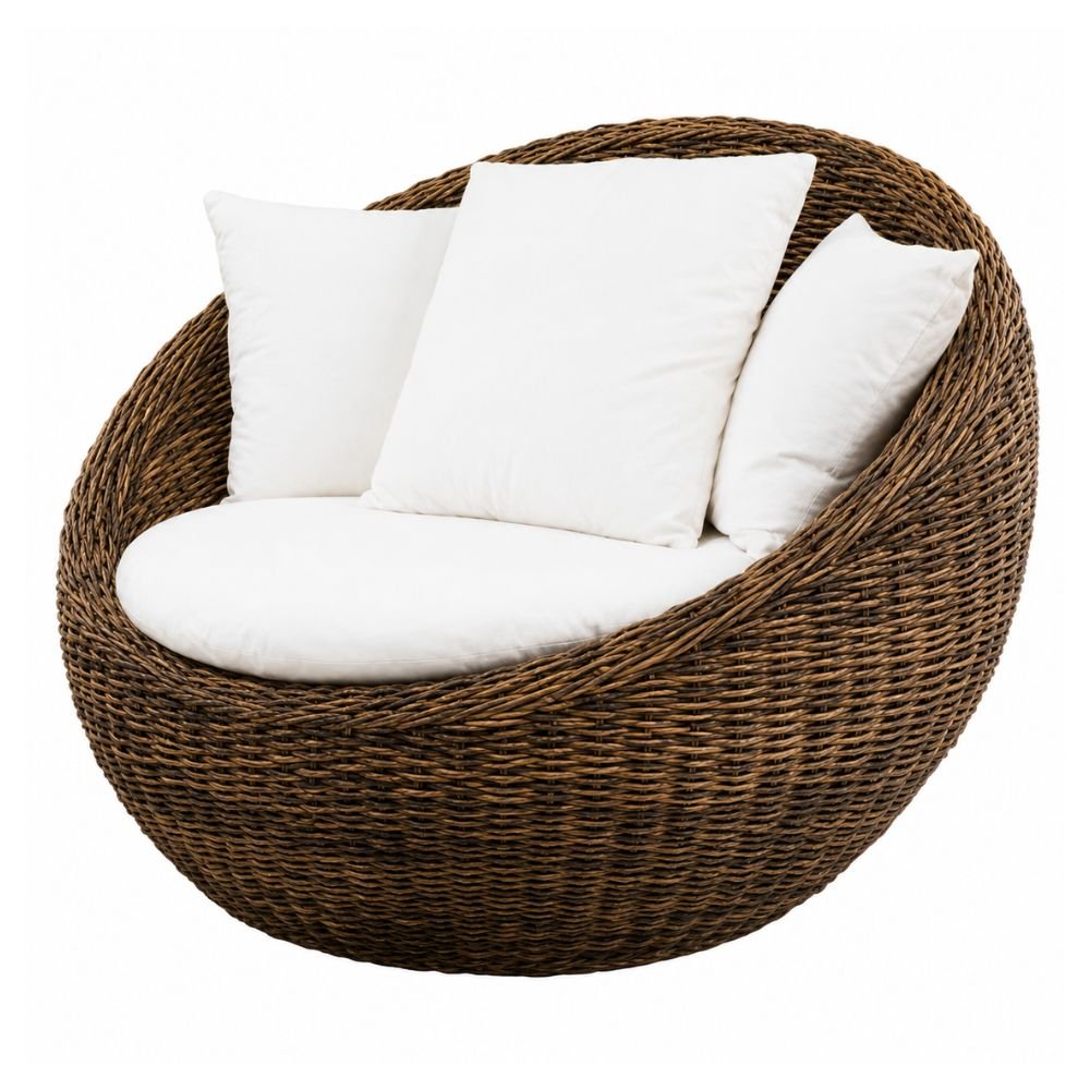Sillón de Interior para Restaurante - NOGAL BEAT BLAIR - Natural - Abaca - SILLÓN BLAIR Natural - CAMCO - NOGAL BEAT - Sillón Ocasional