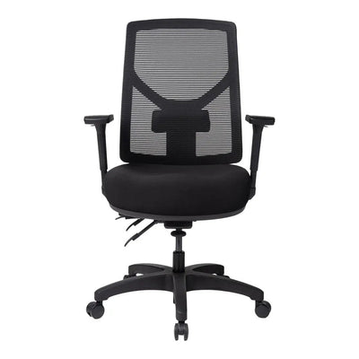 Sillón de Oficina Ejecutivo Respaldo Alto - VERSA ALTUS KOR - Estructura Aluminio - Asiento Tapizado en Tela - AL-2590 - VERSA - NOGAL BEAT - Silla Ejecutiva