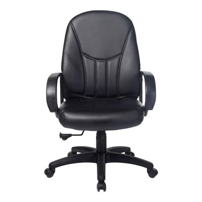 Sillón de Oficina Ejecutivo Respaldo Alto - VERSA ALTUS PORTO - Estructura Aluminio - Asiento y Respaldo Tapizados Pu Alto Grado Negro - AL-490 - VERSA - NOGAL BEAT - Silla Ejecutiva