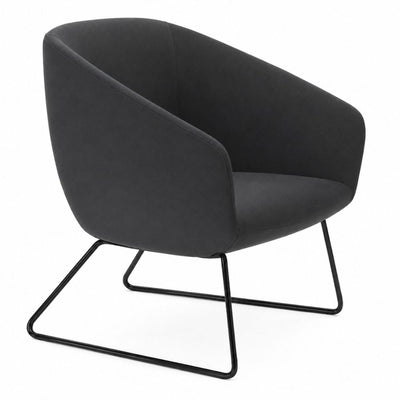 Sillón de Recepción 1 Plaza - LABENZE BECK - Asiento y Respaldo Tapizados - 155-20840-NGO GRADO 0 - Labenze - NOGAL BEAT - Sillón Ocasional