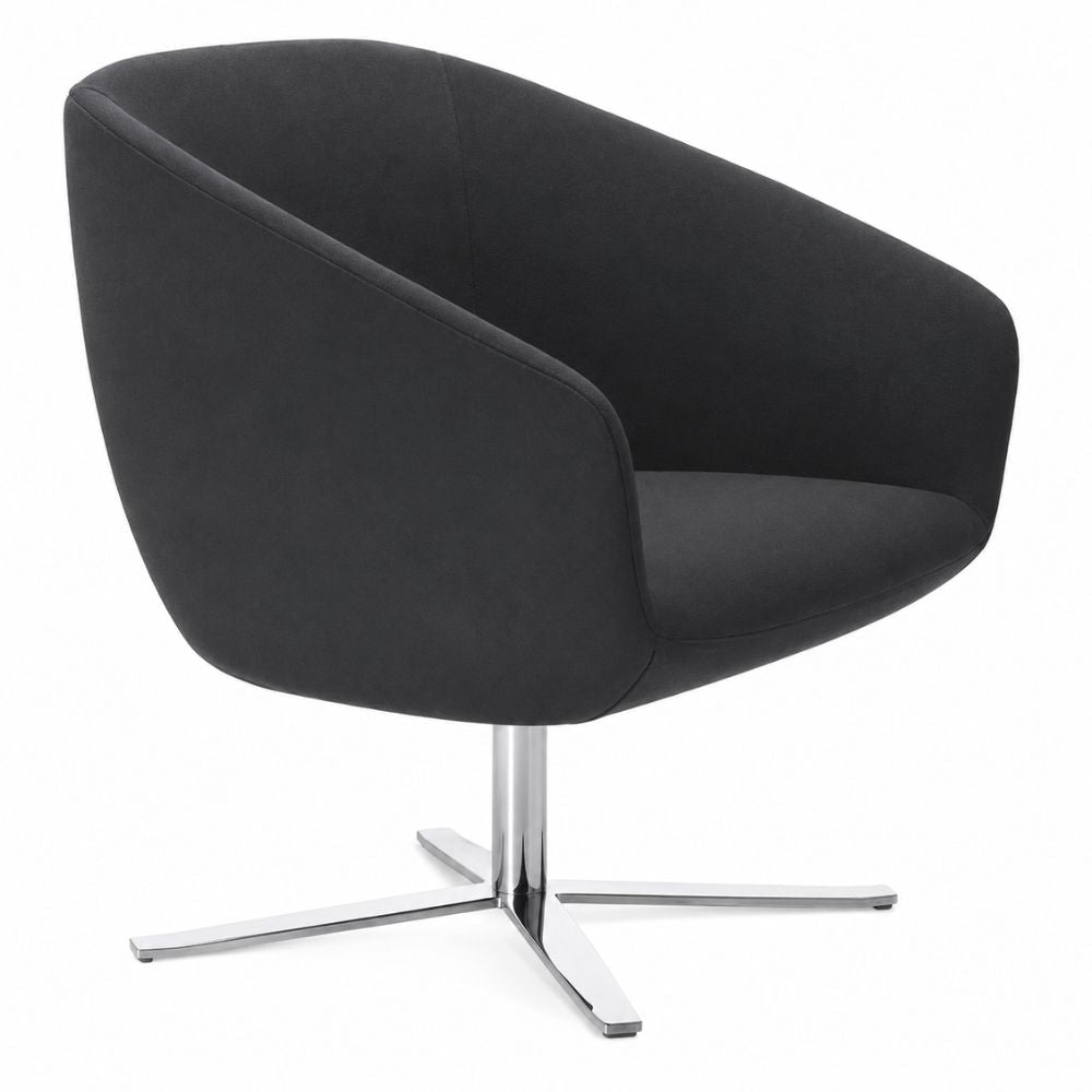 Sillón de Recepción 1 Plaza - LABENZE BECK - Asiento y Respaldo Tapizados - 155-20800-000 GRADO 0 - Labenze - NOGAL BEAT - Sillón Ocasional