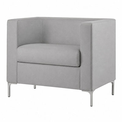 Sillón ocasional Labenze Rubik 155-20300-000 de una plaza en poliuretano inyectado tapizado con base de aluminio